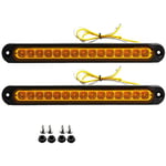 Tlily - 2 PièCes SéRies 10 Pouces 15 led LumièRe de Remorque Stop Tourner Feu ArrièRe TroisièMe Bande Barre Frein pour Bateaux Lourds Camions