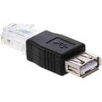 USB till Rj45-adapter USB 2.0 hona till Ethernet Rj45 hane-adapter, svart