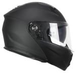 CGM Falcon Casque modulaire Adulte Unisexe, Noir Opaque, L (59-60cm)