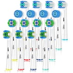 Qitizu Toothbrush Head Compatible with Braun Oral B Electric Toothbrush, Replacement Toothbrush Heads Fit for Oral b Vitality Pro Smart Genius Teen Series Electric Toothbrush 16Pcs (White)