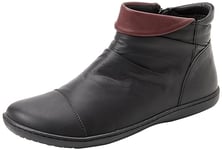 Andrea Conti Bottes pour Femme Bottine, Noir Bordeaux, 39 EU