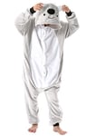 ULEEMARK Enfant Fille Garçon Anime Animal Halloween Costume Cosplay Combinaison Pyjama Outfit Nuit Vêtements Onesie Soirée de Déguisement Unisexe Gris Koala pour Hauteur 90-148CM