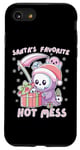 Coque pour iPhone SE (2020) / 7 / 8 Santa's Favorite Hot Mess Grim Reaper Christmas Women Pink