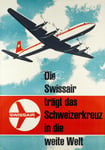 AIRLINES SWISSAIR Rjmk - POSTER HQ 60x80cm d'une AFFICHE VINTAGE