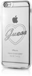 Suojakotelo GUESS Signature Heart Apple iPhone 7 4,7", kirkas/hopea, Apple iPhone 8