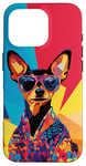 Coque pour iPhone 16 Pro Pop-Art Miniature Pinscher Fashion Cute Colorful Pop Art