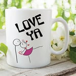 Love Ya Mug Printed Cup Valentines Gift Present Girlfriend Boyfriend WSDMUG498