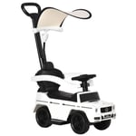 HOMCOM Kids Ride-on Push Car 3 in 1 Benz G350 Baby Floor Slider Walker, White