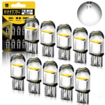 BMTxms 10x T10 W5W LED interiör Dome Lights Lampa Glödlampa För Peugeot 207 208 307 308 407 508 SW 2008 3008 4007 4008 5008 RCZ Rifter White