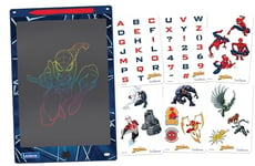 Lexibook, Spider-Man, Ardoise Magique, Jouet Artistique et créatif pour Filles et garçons, Dessins Multicolores, Écran 28 cm, Inclut 1 Stylet et 6 pochoirs, Bleu, CRT10SP