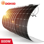 Dokio - 800w monocristallin Panneau solaire flexible pour Caravane/Auto/Camping