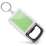 Acrylic Bottle Opener Keyring - Lime Green Science Atom Print Chemistry Physics