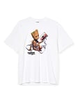 CID Men's Guardians of the Galaxy Vol 2-Groot & Tape T-Shirt, White, XX-Large