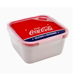 Snips, Coca-Cola Lunch Box Carrée 1,4 L, Lunch Box avec Couvercle, Bento Box 4 Verrous de Sécurité 18 x 18 x 8,5 cm, Lunch Box Made in Italy