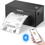 MUNBYN Shipping Label Printer Bluetooth Connection, Thermal Label Printer 4x6, Postage Label Printer for Business, Compatible with Etsy, Shopify, eBay, Amazon, Royal Mail, DHL, DPD, Evri, 130B, Black