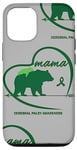 iPhone 13 Pro Mama Bear CP Mom Green Heart Ribbon Cerebral Palsy Awareness Case