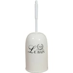 Porte-brosse de toilette en céramique Porte-balais sur pied Brosse de toilette Brosse en porcelaine blanche minable 12x10x16