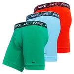 Nike Boxer 3-PK - Grønn/Blå/Rød, størrelse Medium