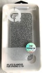 Xqisit iPlate Glamour Silver Glitter Sparkling Hard Case for iPhone 5,  5S & SE