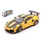 PORSCHE 911 GT2 RS YELLOW 1:43 Burago Auto Stradali Modellino