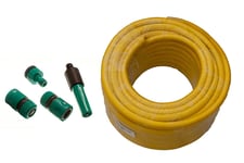 25M Long 12MM ID Anti Kink Garden Hosepipe & Hozelock Compatible Fittings