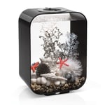 biOrb Life Aquarium Compact Moderne en Acrylique de 15 gallons avec lumières LED Multicolores télécommandées pour Table ou Bureau, Noir