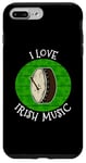 Coque pour iPhone 7 Plus/8 Plus St Patrick's Day Bodhran, j'aime la musique irlandaise