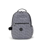 Kipling SEOUL Large Backpack, Holiday Waves (Blue)