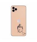 Coque Iphone 11 bouddha noir transparente