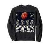 Astronauts Walking in Space - Retro Occupy Mars Terraforming Sweatshirt