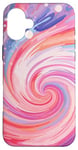 iPhone 16 Plus Swirl Pink Color Illustration Pattern Abstract Art Case