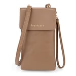 UTO Portefeuille Porte Monnaie Femme Sac À Bandoulière en PU Cuir souple Téléphone Portable Mini Pochette Porte Carte Épaule Portefeuille Sac pour Cadeau de Noël Saint-Valentin