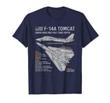 F-14 Tomcat F14 Aircraft Airplane Blueprint Facts. T-Shirt