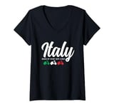 Womens Italian Souvenirs Makes My Heart Skip A Beat Scooter Italy V-Neck T-Shirt