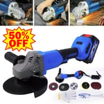 Cordless Angle Grinder with 21V MAX Battery Charger & Cutting Disc Power Tools