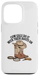 Coque pour iPhone 13 Pro Vache Gals, style western et campagnard