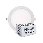 Pack de 2 Plaques led 20W 1600Lm 6000ºK Circulaire 40 000H [GR-RDP15-20W-CW-PK2-AP]