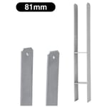 TolleTour 2x Support de poteau Ancre de Poteau en H pour Jardin Poteaux de Clôture 81MM