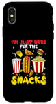 Coque pour iPhone X/XS Jeu de football amusant Sports I'm Just Here For The Snacks