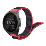 Garmin Forerunner 245 klockarmband med kardborreband i nylon - Svart / Röd