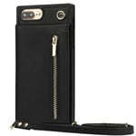 Zipper necklace case Apple iPhone 8 Plus - Svart