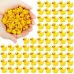 100 st Mini Resin Ankor, Bulk Tiny Ducks Set för krukväxt miniatyr dekoration Trädgård dockhus tårta dekoration DIY 100 Pcs