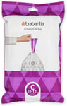 Brabantia PerfectFit Bin Liners 10-12L, Thick Trash Bags with Drawstring, 40pk