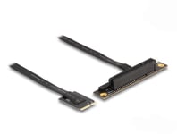 DELOCK – M.2 Key A+E to PCIe x8 NVMe Adapter angled with 20 cm cable (64219)