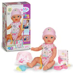 BABY born Little Magic Girl 835333 - 36cm Doll with 7 Lifelike Functions and Accessories - No Batteries Required - Suitable for Children from 1 Years Old, White