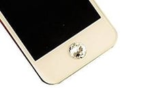 NOVAGO -2 Boutons Home Autocollant pour décorer iPhone 4/4S, iPhone 5/5C/5S/SE, iPad, iPad 2/3/4, iPad Mini-Strass Blanc