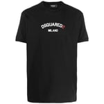 Dsquared2 Mens Branded Milano Logo Cool Fit Black T-Shirt - Size X-Large