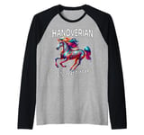 Hanoverian Whisperer Horse Raglan Baseball Tee