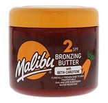 Malibu Sun SPF 2 Bronzing Fast Tanning Body Butter with Beta Carotene Water Resi