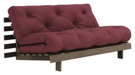 Karup Design Roots 160 Sovesofa, Brunlakkert furu, Bordeaux